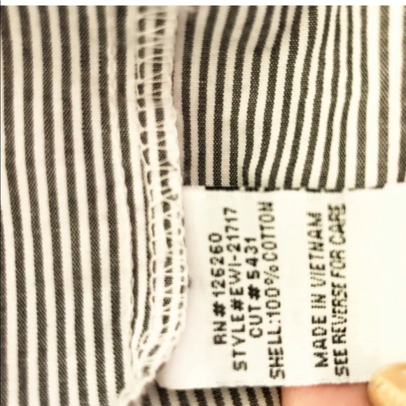 VELVET HEART Striped Shirt Bell Tie Sleeves Sz. L - Picture 7 of 8